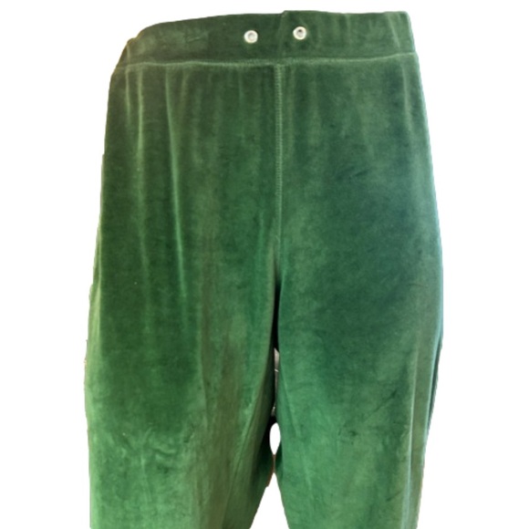 3X 1.State green velour pull on elastic waist lounge jogger pants with pockets - Picture 6 of 14